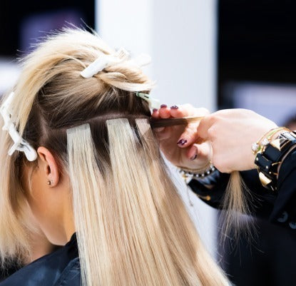 Manutenção da extensão do cabelo