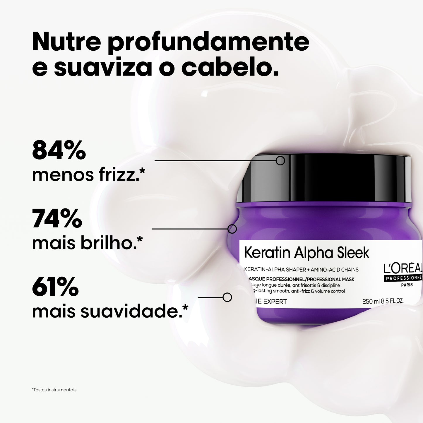 Máscara Capilar Profissional Keratin Alpha Sleek